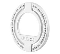 Guess, Anello di supporto 360° ornato da strass, Argento
