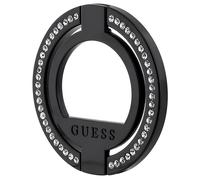 Guess, Anello di supporto 360° ornato da strass, Nero