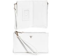 GUESS Ashlyn Biancaneve G Rilievo Similpelle,2 Oro Cerniere Cinturino Borsa