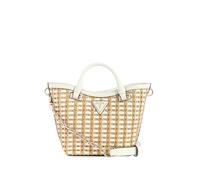 GUESS Atalia Mini Tote, Natural/White