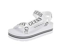 GUESS Avin, Sandali con Zeppa Donna, Logo Bianco/Nero 137, 40 EU
