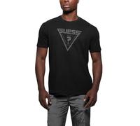 GUESS Men's Eco Azha Crew Neck Over T-Shirt, Jet Black