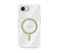GUESS BACK-GUESS-GLIT-17E Cover MagSafe per Apple iPhone 17e, Trasparente