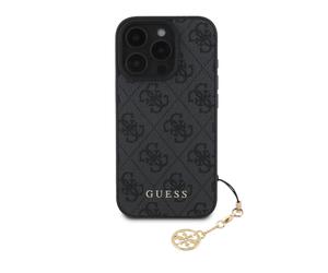 Guess, Backcover per iPhone 16 Pro Max con stampa 4G, Grigio
