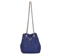 Guess, ,Bags ,Donna ,Blu ,ONE SIZE Zalina Rhinestone Mini Borsa a Secchiello