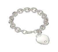 Guess Basic "g logo cuore braccialetto, Metallo, Silver, Misura unica