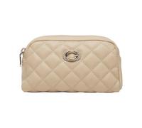 Guess Beauty Case Donna in Ecopelle Tortora con Logo e Strass