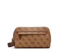 Guess Milano Borsa da toilette marrone chiaro, pelle sintetica, 21 x 13 x 8cm