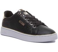 Guess Beckie Scarpe Da Donna In Pizzo Nero Oro Taglia UK 3 - 9
