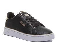 GUESS - Beckie Women's Lace Up Casual Sneakers In Black Gold