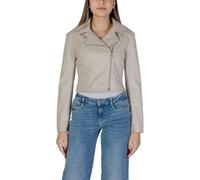 Guess Beige Polyethylene Biker Jacket - IT40|S