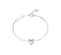 GUESS braccialetto Beloved 10mm Crystal Heart Bracelet Rhodium argentato