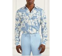 GUESS Benny New Collar Pau Blue Macroflower Casual Shirt Print Taglia: 38 | Outlet | Uomo | Blu