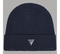 Guess berretto blu a coste cappello da uomo con logo triangolo M5YZ03 Z3FB1 G7V2