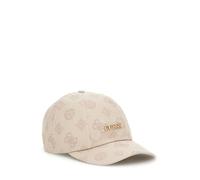 GUESS Berretto da baseball con logo stampato, beige, regolabile, design monogramma