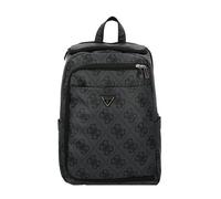 GUESS zaino per il tempo libero con scomparto per laptop U-Zip Backpack Coal Logo grigio scuro