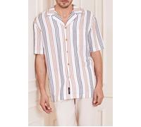 GUESS Billy Bowling Shirt Black Brown Casual Stripes Taglia: 46 | Camicie Casual Outlet | Uomo | Nero