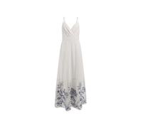 Guess Blanche Place Embro Abito Lungo da Donna, Bianco Puro., M