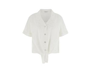 GUESS Blusenshirt SHARON EYELETS bianco | M