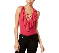 GUESS Bodycon Ruffled Jumpsuit Donna, Rosa, X-Large