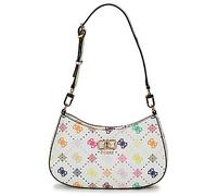Guess Borsa a spalla EMELIE LOGO TOP ZIP in Bianco Unica