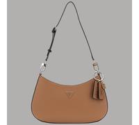 Guess borsa a spalla marrone e crema in saffiano NOELLE HWZG96 72180 TNM