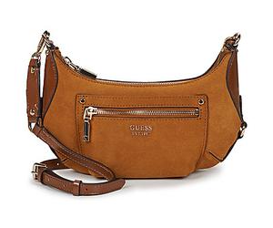 Guess Borsa a spalla MARSHA MINI CROSSBODY LEATHER in Marrone Unica