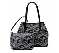 Guess Borsa A Spalla Shopper Vikky 2 In Tote Nera Con Logo Nuova