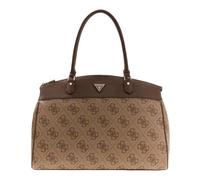 GUESS borsa a tracolla borsa da viaggio Travel Deluxe Dome Tote Latte Logo/Brown marrone chiaro