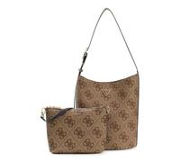 GUESS borsa a tracolla borsa per utensili Meridian II Bucket Bag Latte Logo marrone chiaro
