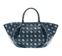 GUESS borsa a tracolla borsetta Allegra Girlfriend Satchel Blue Logo blu scuro