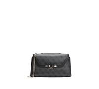 GUESS borsa a tracolla borsetta Lindsey Convertible Xbody Flap Coal Logo grigio scuro