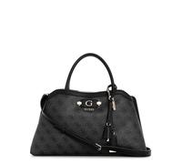 GUESS borsa a tracolla borsetta Lindsey Girlfriend Satchel Coal Logo grigio scuro