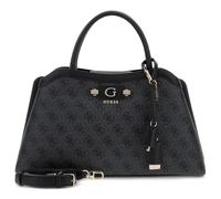 GUESS borsa a tracolla borsetta Lindsey Girlfriend Satchel Coal Logo grigio scuro