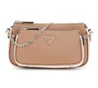 GUESS borsa a tracolla borsetta Noelle II Double Pouch Crossbody Bag Tan Multi grigio talpa