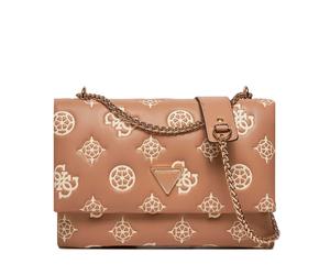 GUESS BORSA A TRACOLLA CON LOGO DEESA TAUPE
