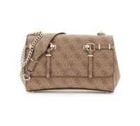 GUESS Borsa a tracolla da donna Leona – con logo Leona stampato – convertibile – Latte
