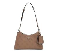 GUESS Cresidia II Top Zip Shoulder Bag Dark Taupe Logo