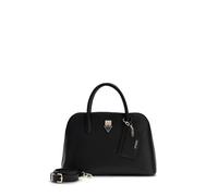 Guess Borsa a tracolla da donna in tinta unita nera Patsie 2 Comp