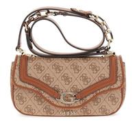 GUESS borsa a tracolla Dea Crossbody Flap Latte Logo marrone chiaro