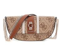 GUESS borsa a tracolla Erenia Convertible Crossbody Flap Latte Logo marrone chiaro