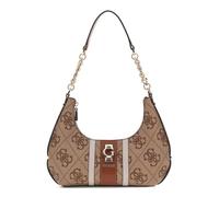 GUESS borsa a tracolla Erenia Top Zip Shoulder Bag Latte Logo marrone chiaro