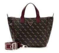 GUESS borsa a tracolla Follie Travel Small Tote Bag Brown Logo marrone scuro