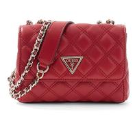 GUESS borsa a tracolla Giully II Mini Compound Convertible Flap Bag Dark Cherry rosso scuro