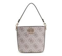 Guess Borsa a tracolla Karnilla Bucket con logo Dark Taupe - Logo grigio talpa