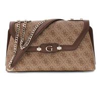 GUESS borsa a tracolla borsetta Lindsey Convertible Xbody Flap Latte Logo marrone chiaro