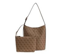 GUESS borsa a tracolla Meridian II Bucket Bag Latte Logo