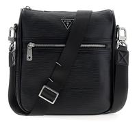 GUESS Borsello Tracolla Uomo Milano, Nero, Similpelle Ecosostenibile, 23x25x5 cm, Tracolla Regolabile, Tasche Multiple