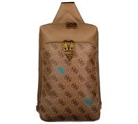 GUESS borsa a tracolla Milano Crossover Beige/Blue marrone chiaro