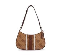 GUESS Noelle II Top Zip Shoulder Bag Latte Logo / Brown